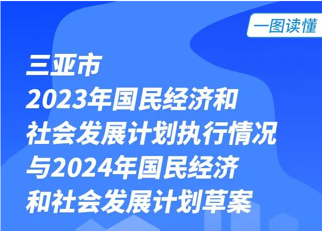 一图读懂|三亚市2023年国民经济和社会发展计划执行情况与2024年国民经济和社会发展计划草案