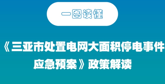 一图读懂《三亚市处置电网大面积停电事件应急预案》政策解读