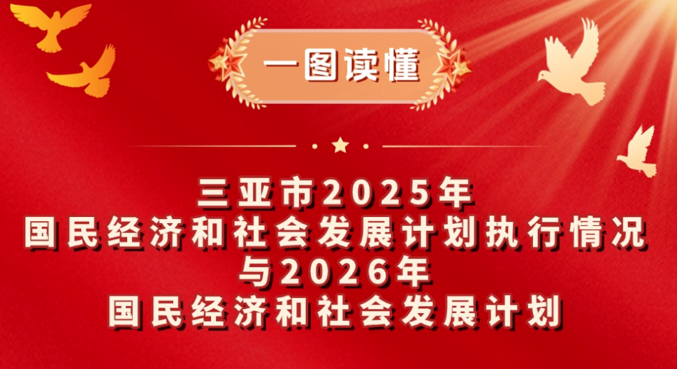 一图读懂三亚市2025年国民经济和社会发展计划执行情况与2026年国民经济和社会发展计划